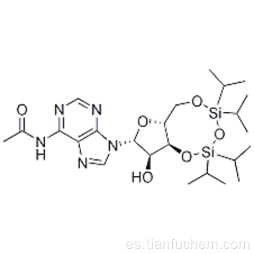 Adenosina, N-acetil-3 &#39;, 5&#39;-O- [1,1,3,3-tetrakis (1-metiletil) -1,3-disiloxanodiil] - CAS 85335-73-5